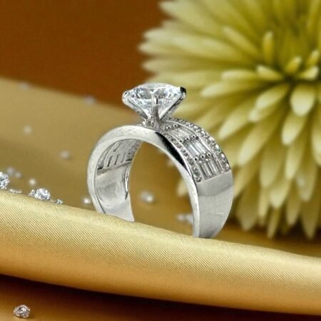 The Serene Baguette Solitaire Ring