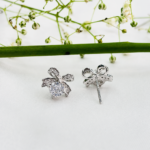 Elegant CZ Flower Silver Tops for Women - Image 4
