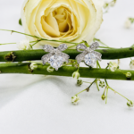 Elegant CZ Flower Silver Tops for Women - Image 3