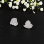 Heart Shape CZ Silver Tops for Women