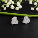 Heart Shape CZ Silver Tops for Women - Image 4