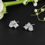 Elegant Square CZ Silver Tops for Women - Image 3