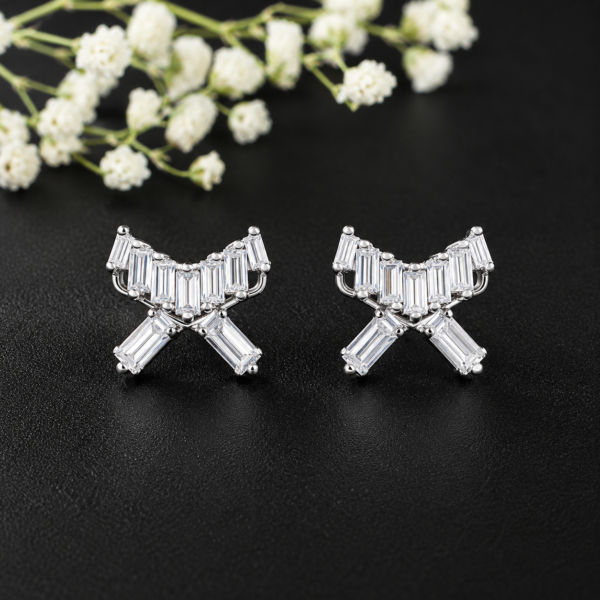 Designer Butterfly CZ Silver Tops for Women