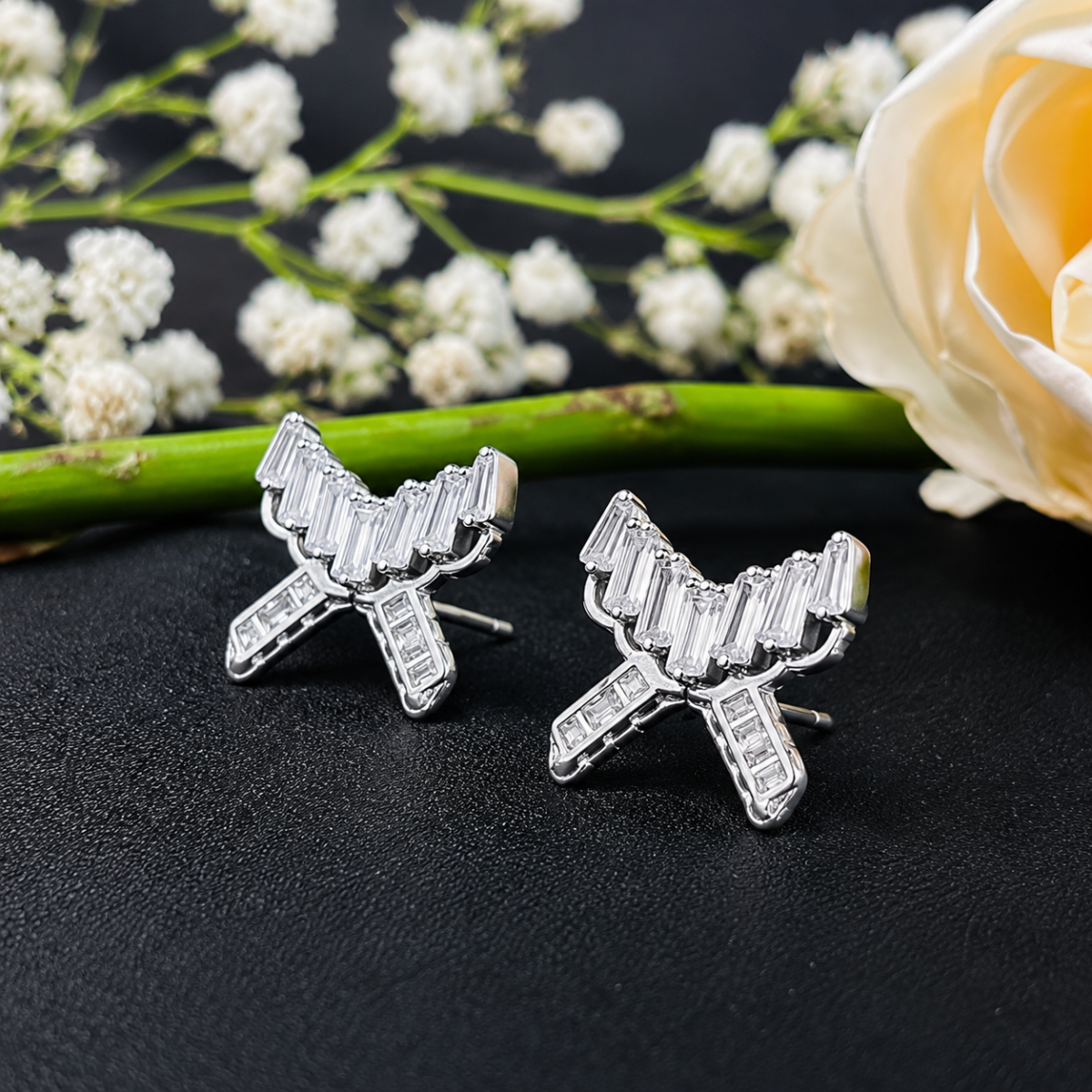 Designer Butterfly CZ Silver Tops for Women - Image 4