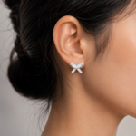 Designer Butterfly CZ Silver Tops for Women - Image 2
