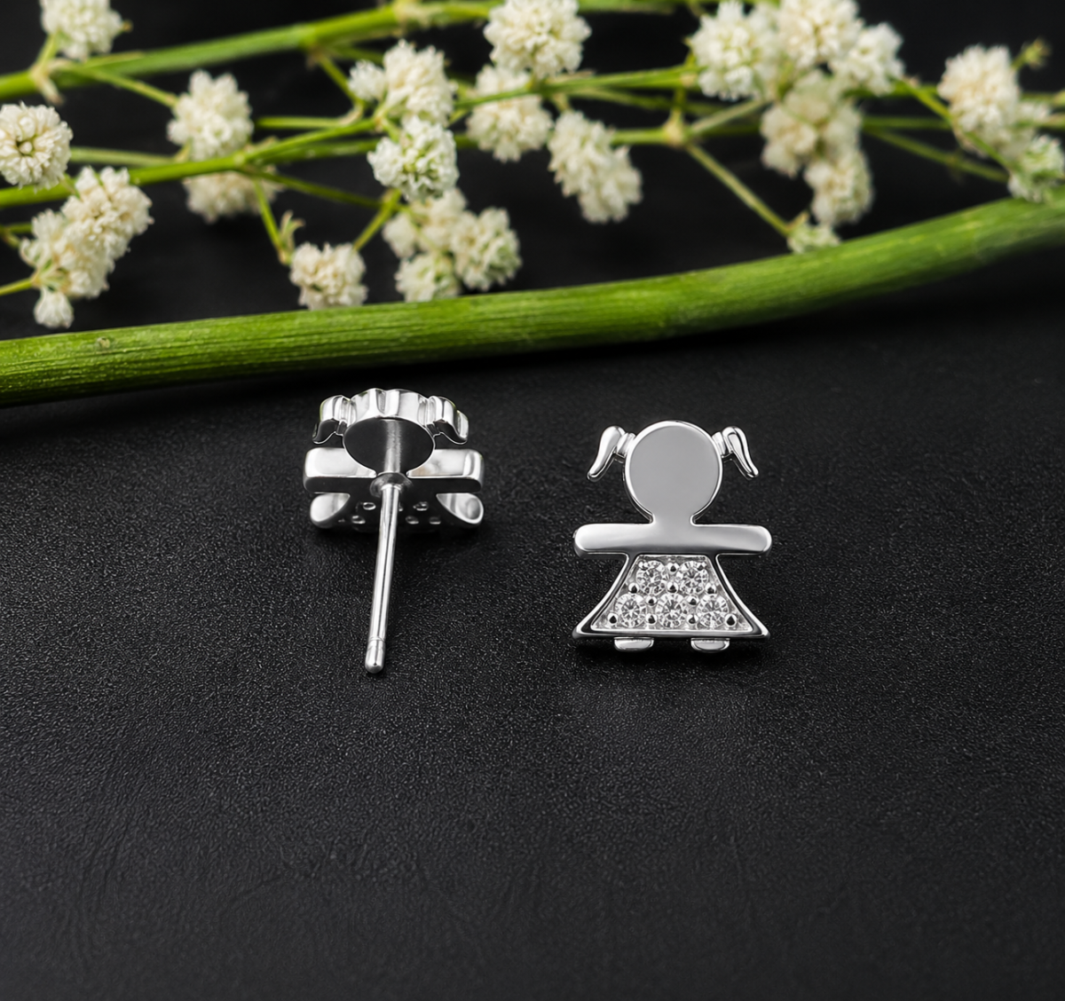 Cute Doll Style CZ Silver Tops for Women - Image 4