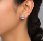 Cute Doll Style CZ Silver Tops for Women - Image 2