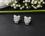 Cute Teddy Bear CZ Silver Tops for Women - Image 3