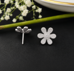 Luxury Flower CZ Silver Tops for Women - Image 4