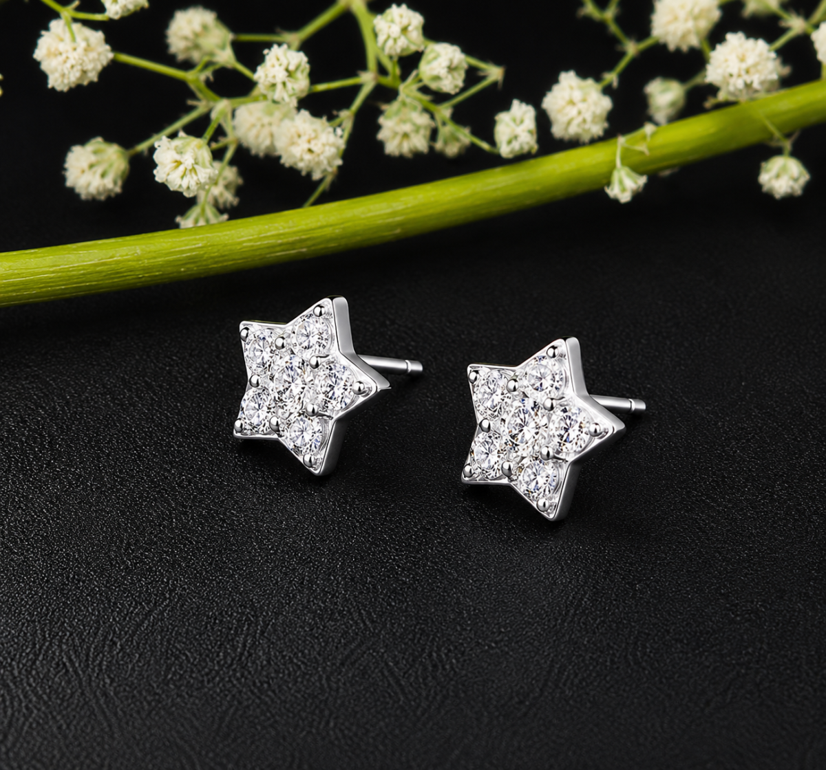 Cute Star Shape CZ Silver Tops for Women - Image 3