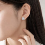 Elegant Flower Cluster CZ Silver Tops for Women - Image 2