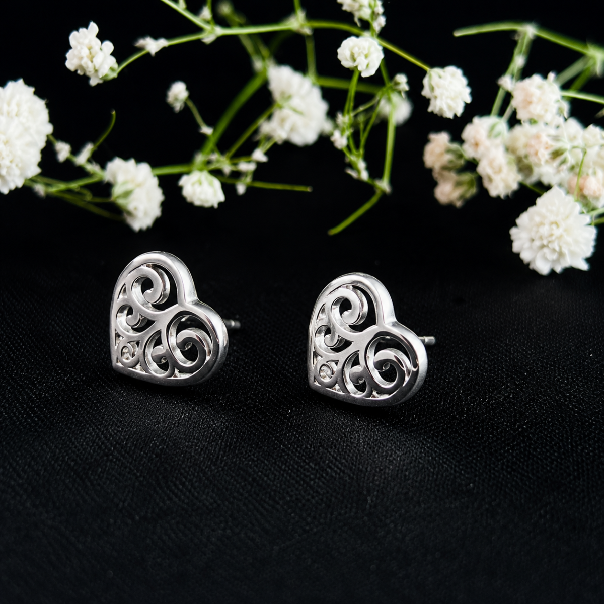 Elegant Heart Shape Silver Tops for Women - Image 3