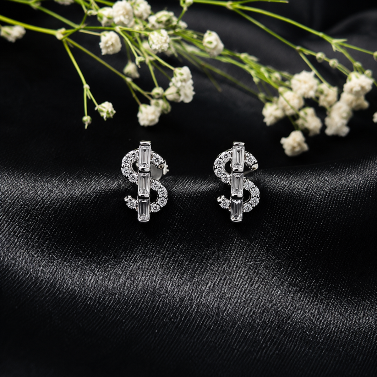 Designer Leaf Style CZ Silver Tops for Women - Image 3