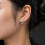 Designer Leaf Style CZ Silver Tops for Women - Image 2