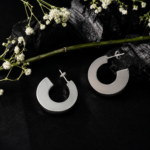 Stylish Crescent Hoop Style Silver Party Wear Tops - Image 4