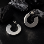 Stylish Crescent Hoop Style Silver Party Wear Tops - Image 3