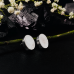 Elegant Oval Shape Silver Stud Tops - Image 3