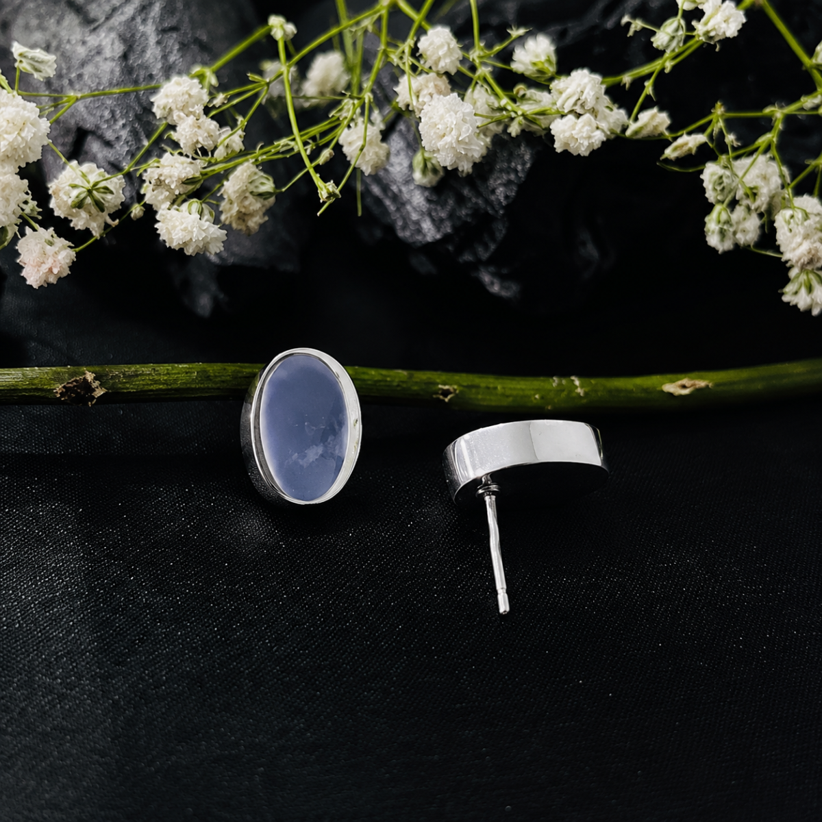 Elegant Oval Shape Silver Stud Tops - Image 4