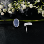 Elegant Oval Shape Silver Stud Tops - Image 4