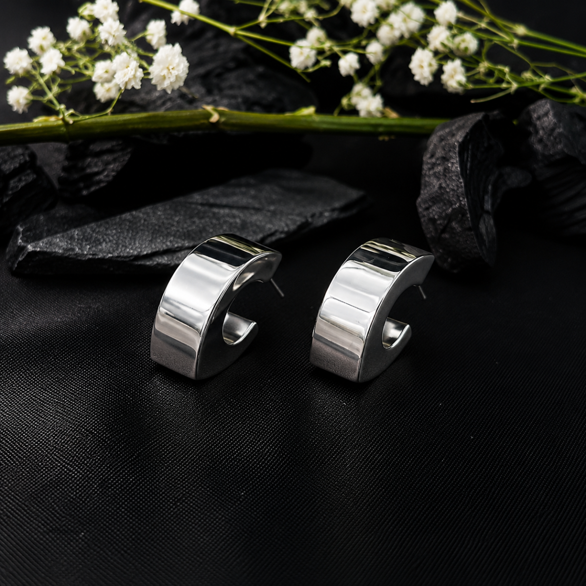 Classic Silver Hoop Tops for Women - Image 4