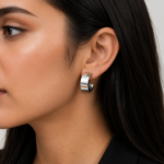 Classic Silver Hoop Tops for Women - Image 2