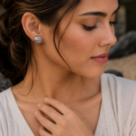 Elegant Spiral Pearl Style Silver Tops for Women - Image 2