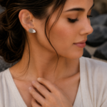 Elegant Textured Heart Silver Tops for Women - Image 3