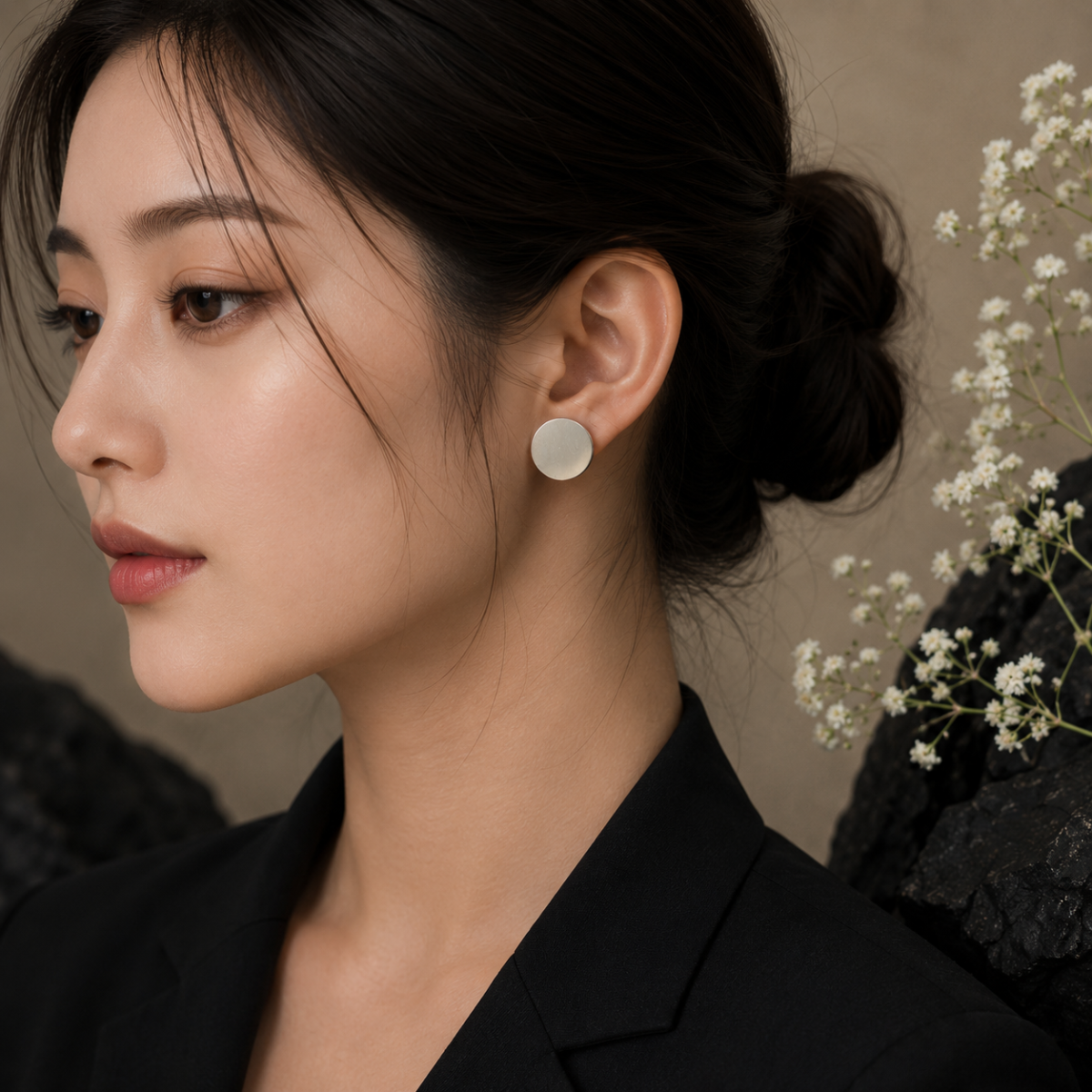 Elegant Oval Shape Silver Tops for Women - Image 2