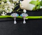 Designer Fan Shape CZ Silver Tops for Women - Image 3