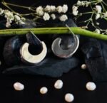 Classic Crescent Hoop Silver Tops for Women