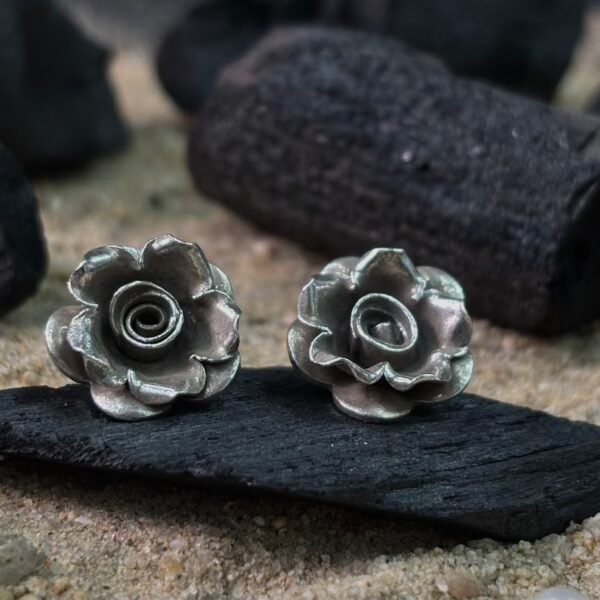 Luxury Rose Flower Silver Tops for Women