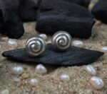 Elegant Spiral Pearl Style Silver Tops for Women