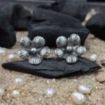 Designer Flower Cluster Silver Tops for Women