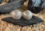 Elegant Oval Spiral Silver Tops for Women