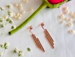 Luxury Triple Bar Dangle Silver Tops for Women