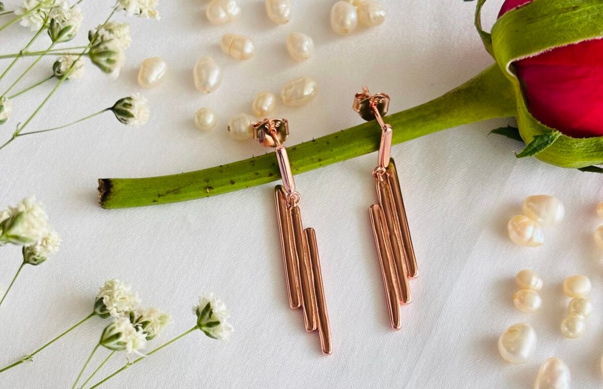Luxury Triple Bar Dangle Silver Tops for Women - Image 3