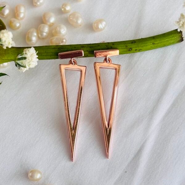 Minimal Triangle Drop Silver Tops for Women