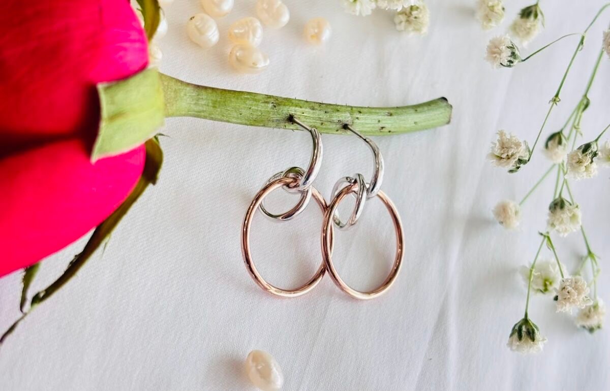 Elegant Bow Knot Hoop Silver Tops for Women - Image 3