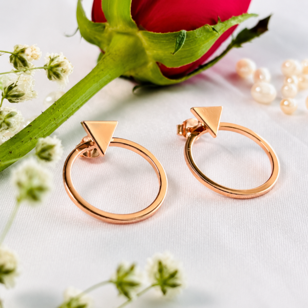 Elegant Round Hoop Design CZ Silver Tops for Girls & Women