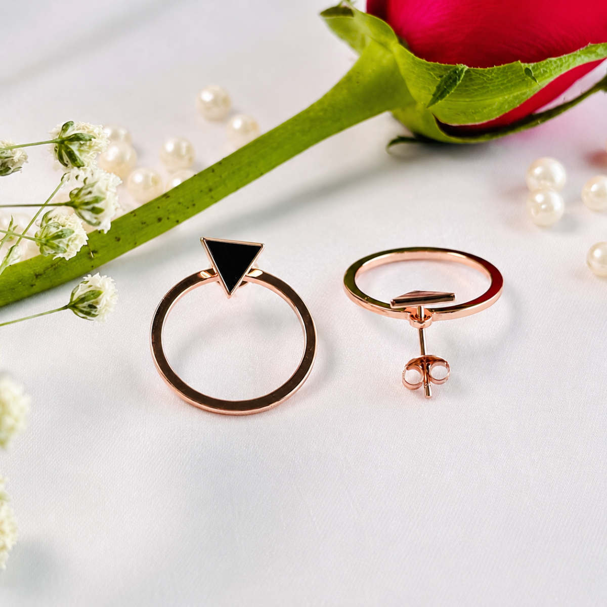 Elegant Round Hoop Design CZ Silver Tops for Girls & Women - Image 4