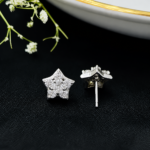 Cute Star Shape CZ Silver Tops for Women - Image 4