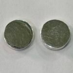 Petite Round Stud Earrings in Rhodium Silver