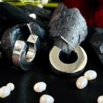 Chunky Flat C-Hoop Earrings in Rhodium Silver - Image 3