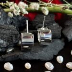 Interlocking Knot Stud Earrings in Rhodium Silver - Image 2