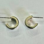 Interlocking Knot Stud Earrings in Rhodium Silver