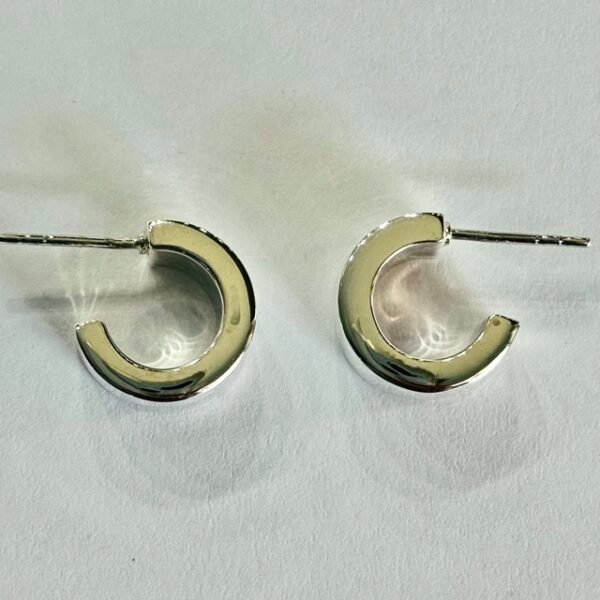 Interlocking Knot Stud Earrings in Rhodium Silver